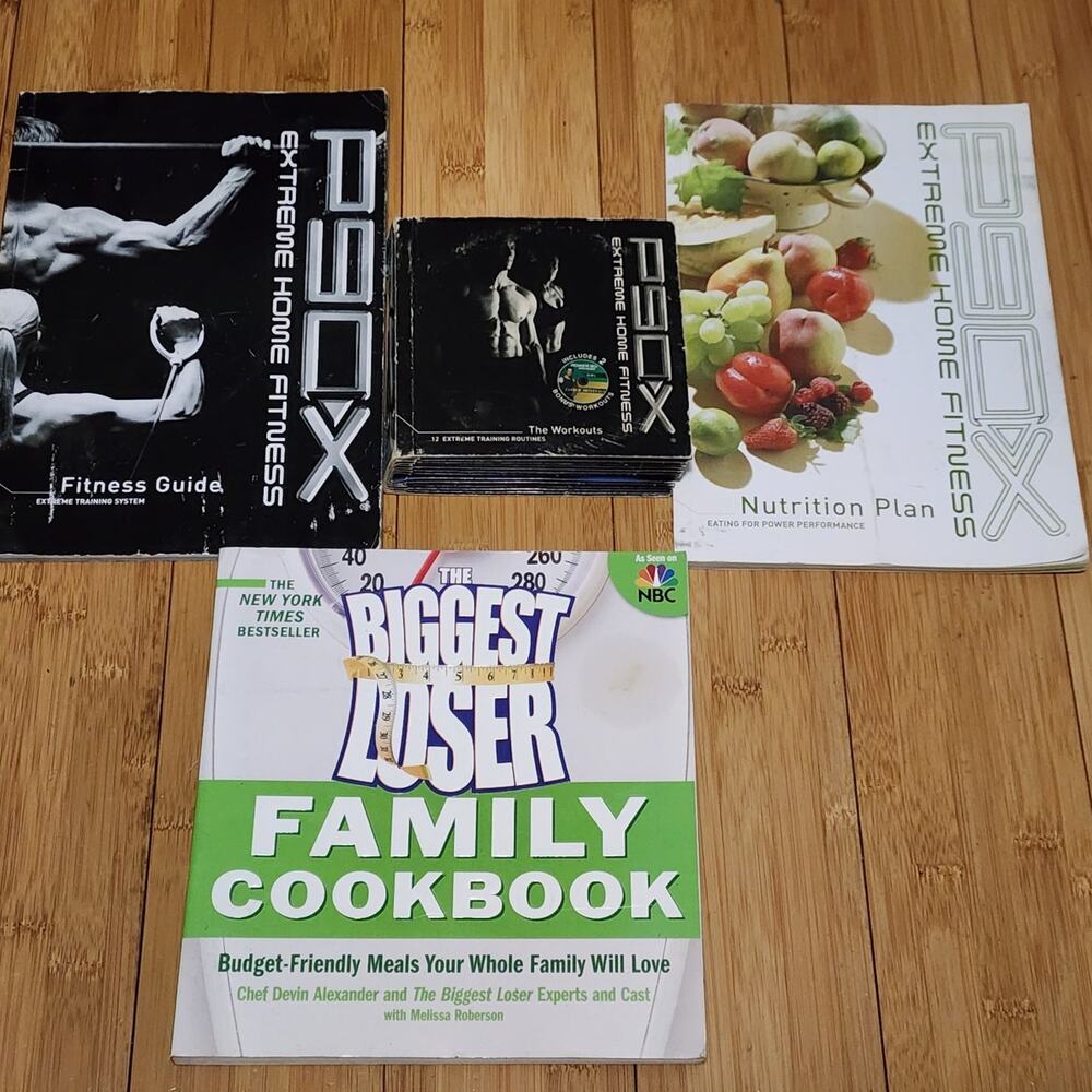 P90x extreme home fitness workout bundle COMPLETE w/ manuals, cookbook